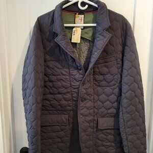 Relwen Quilted Trap Blazer in Navy